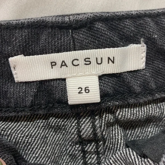 PAC Sun Black Skirt with Flowers SZ 26 waist - Picture 3 of 3